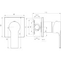 Смеситель Elghansa Squareline 34Q1143 С ВНУТРЕННЕЙ ЧАСТЬЮ, для душа