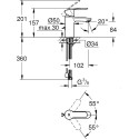 Смеситель Grohe Eurostyle Cosmopolitan 3355720E для раковины, хром