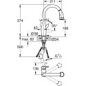 Смеситель Grohe Parkfield 30215001 для кухонной мойки