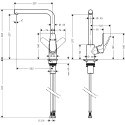 Смеситель Hansgrohe Focus M41 31827800 для кухонной мойки, сталь