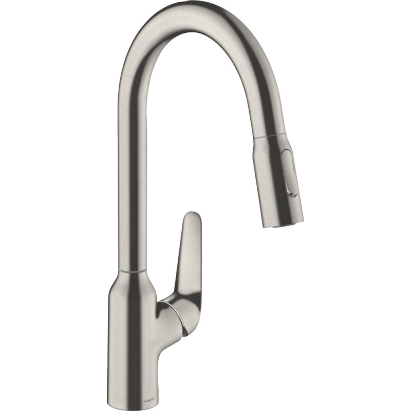 Смеситель Hansgrohe Focus M42 71800800 для кухонной мойки, сталь