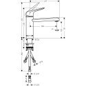 Смеситель Hansgrohe Focus M42 71804000 для кухонной мойки, хром