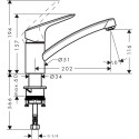 Смеситель Hansgrohe Logis 71830000 для кухонной мойки