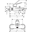 Смеситель Hansgrohe Novus Loop 71340000 для ванны с душем