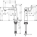 Смеситель Hansgrohe Talis S 72113000 для раковины, с донным клапаном