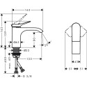 Смеситель Hansgrohe Vivenis 80 75012670 для раковины, матовый черный