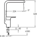 Смеситель Jacob Delafon Aleo E72360-CP для кухонной мойки