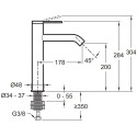 Смеситель Jacob Delafon Grands Boulevards E77959-4AND-CP для раковины