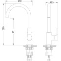 Смеситель Lemark Aura LM0605C для кухонной мойки + душевая штанга
