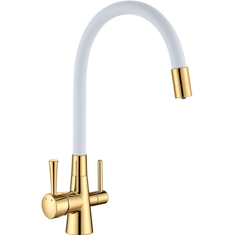 Смеситель Lemark Comfort LM3075G-White для кухонной мойки