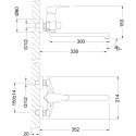 Смеситель Lemark Linara LM0451C универсальный + душевая штанга