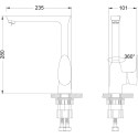 Смеситель Lemark Nero LM0205C для кухонной мойки + дозатор