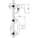 Смеситель Lemark Pramen LM3303C для душа + душевая штанга