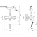 Смеситель Margaroli Classica RU1004AA01CR для ванны с душем