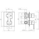 Смеситель Migliore Kvant ML.KVT-2732.CR С ВНУТРЕННЕЙ ЧАСТЬЮ, для ванны с душем