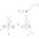 Смеситель Migliore Princeton Plus ML.PRP-8002.CR для ванны с душем