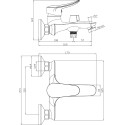 Смеситель Olive'S Arriba 09201AR для ванны с душем