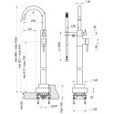 Смеситель Paini Cox 78PZ136LM напольный