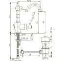 Смеситель Paini Duomo 88CR2502SKM для раковины