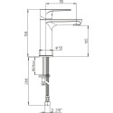 Смеситель Paini Flat KKCR205LMKM для раковины