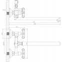 Смеситель Rossinka RS42-80 универсальный