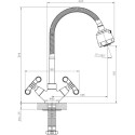 Смеситель Rossinka RS42 RS42-75 для кухонной мойки с гибким изливом