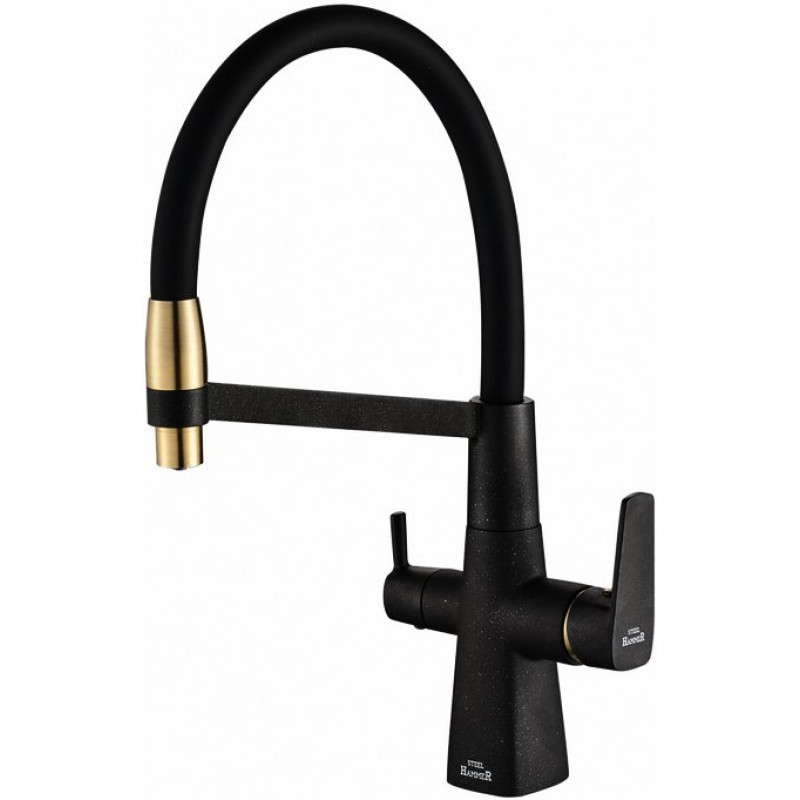 Смеситель Steel Hammer SH 818-6 BLACK BR для кухонной мойки