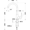 Смеситель TEKA Deia 409156210 для кухонной мойки