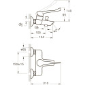 Смеситель VitrA AquaMed Solid S A42485EXP для ванны с душем