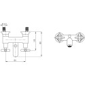 Смеситель VitrA Juno A40868EXP для ванны с душем