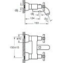 Смеситель VitrA Juno A40868EXP для ванны с душем