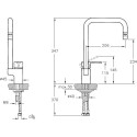 Смеситель VitrA Single sink mixer A42388EXP для кухонной мойки