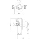 Смеситель Webert Aurora AU880101010 С ВНУТРЕННЕЙ ЧАСТЬЮ, для душа, золото