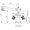 Смеситель Zorg Antic A 3009U-BR для раковины