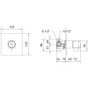 Термостат Migliore Kvant Gold 25404 С ВНУТРЕННЕЙ ЧАСТЬЮ, для душа
