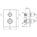 Термостат Paini Morgana 73PW691TH С ВНУТРЕННЕЙ ЧАСТЬЮ, для душа