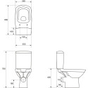 Унитаз-компакт Cersanit Carina Clean On 011 3/5 DPL EO