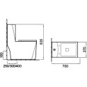 Унитаз-моноблок SantiLine SL-5013 безободковый, с микролифтом