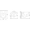 Унитаз подвесной Damixa Sirius DX86C1700SC с микролифтом