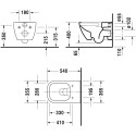 Унитаз подвесной Duravit Happy D.2 белый аlpin + ершик