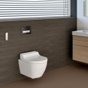 Унитаз подвесной Geberit AquaClean Tuma Comfort 146.294.SI.1 вставка белое стекло