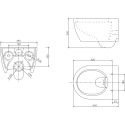 Унитаз подвесной SSWW CT2038V Black