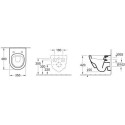 Унитаз подвесной Villeroy & Boch Subway 2.0 5606 1001 укороченный, alpin