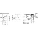 Унитаз приставной Villeroy & Boch Subway 2.0 5602R0R1 alpin CeramicPlus