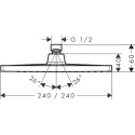 Верхний душ Hansgrohe Crometta E 240 1jet 26726000