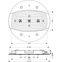 Верхний душ Hansgrohe Raindance rainmaker 600 26117000 с подсветкой