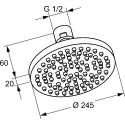 Верхний душ Kludi A-QA 6651105-00 24,5 см
