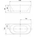 Акриловая ванна Art&Max AM-206-1500-750