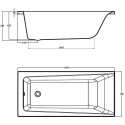 Акриловая ванна Cersanit Lorena 150x70 ультра белый + ножки