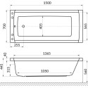 Акриловая ванна Excellent Aquaria 150x70